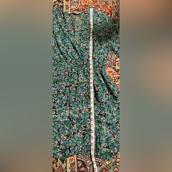 Zara Sheer Mini Dress Plunging Neck V Long Sleeve Tiered Ruffle Women’s Small - Picture 4 of 10